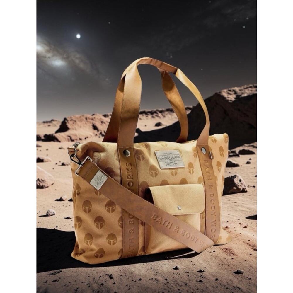 Bath & Body Works Star Wars Mythosaur Canvas Messenger Bag Tote Mandalorian NWT
